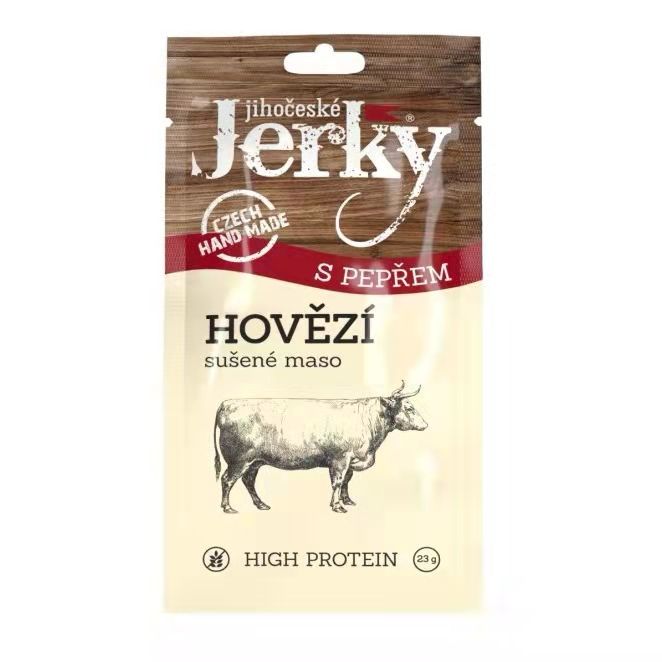 捷克进口零食肉干Jihočeské Jerky黑椒牛肉23g