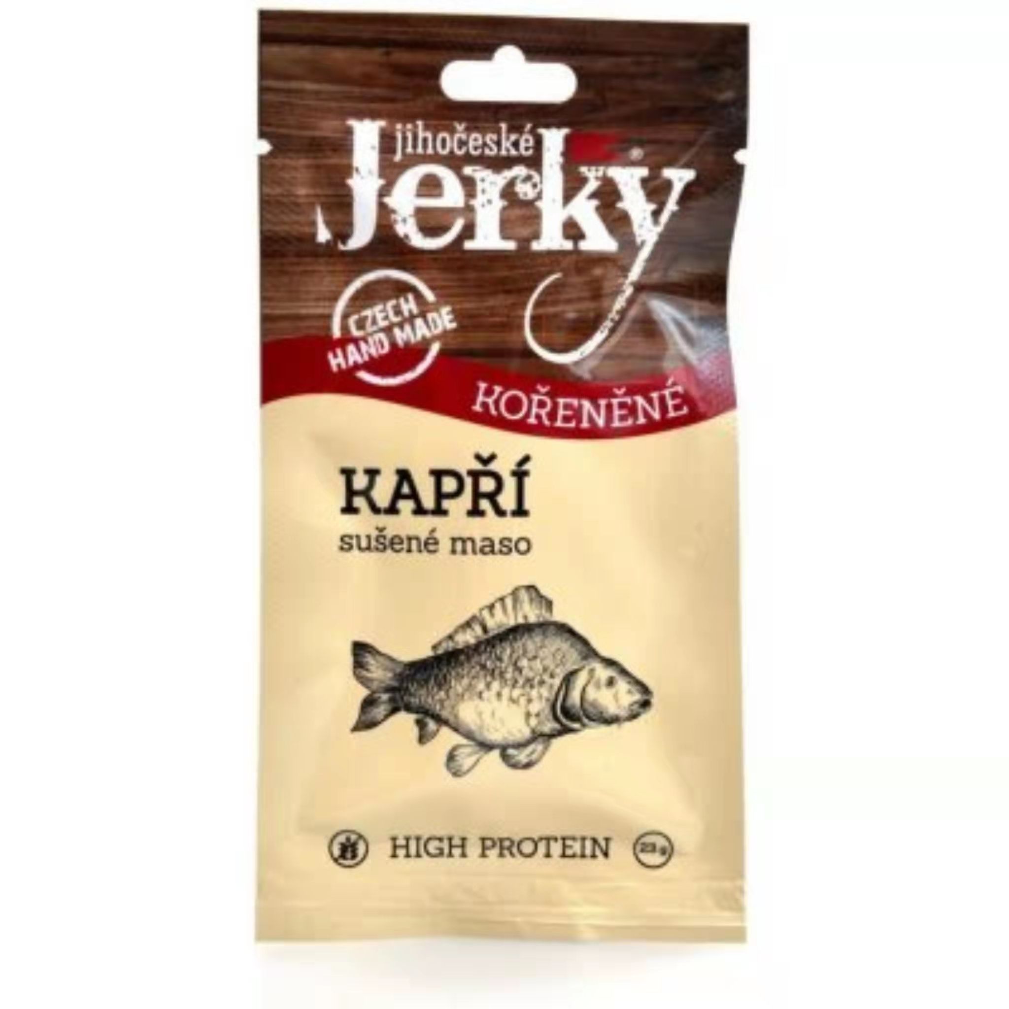 捷克进口零食肉干Jihočeské Jerky香辣鲤鱼23g