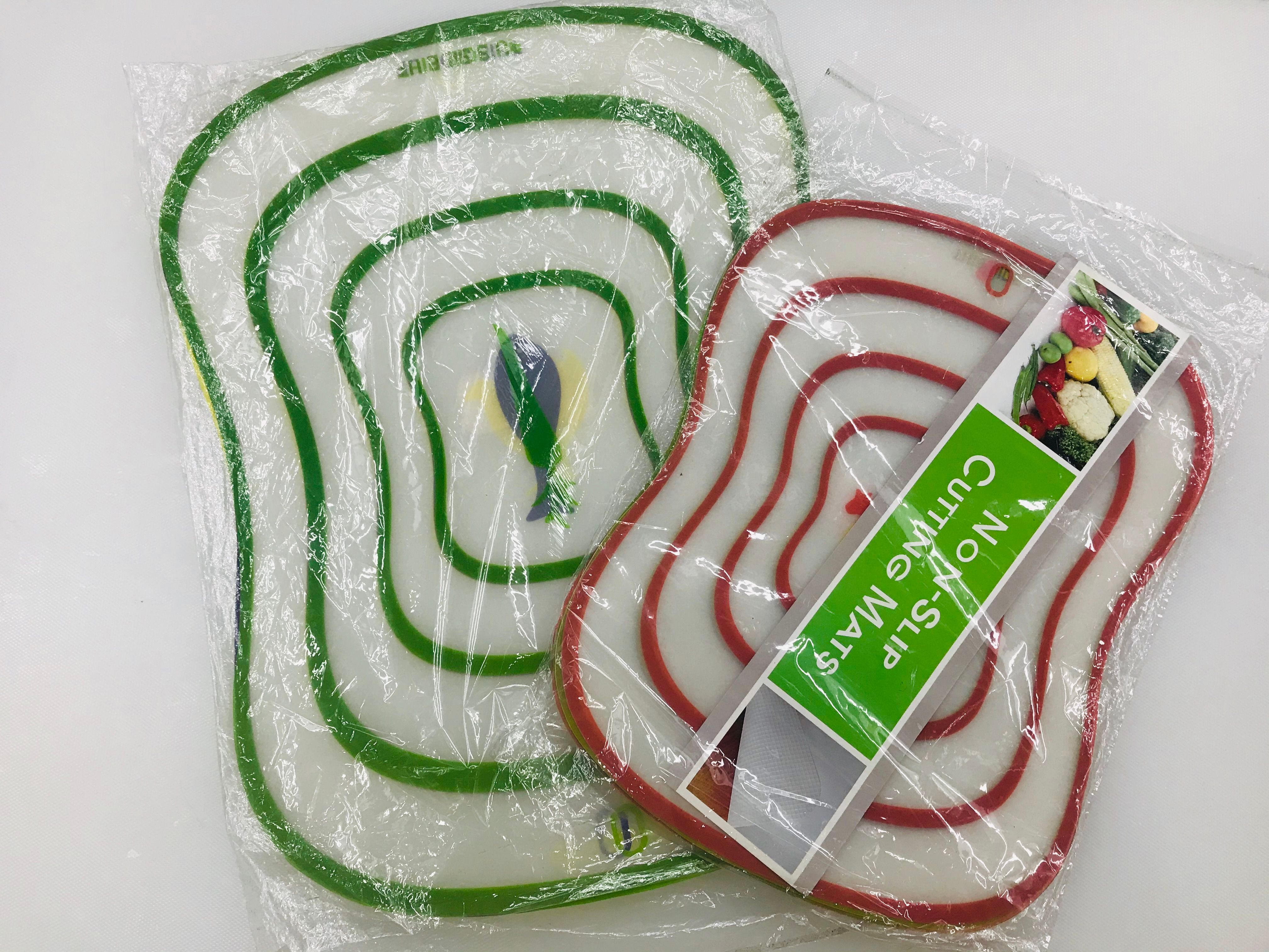 塑料菜板薄片PP腰果形状4PCS混色擀面垫图