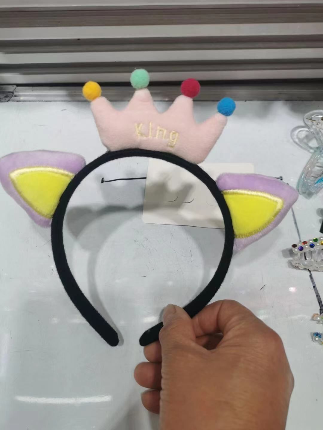  韩版发箍毛绒超声波耳朵皇冠