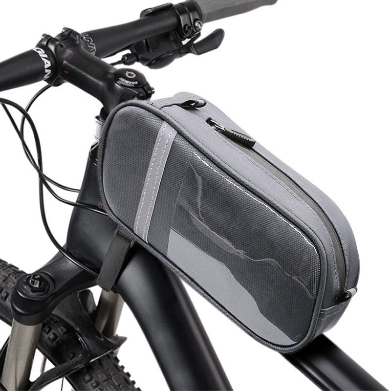 220112 Mountain bike, front beam bag, riding equipment, front beam bag, seat post, quick-release tail bag, saddle bag details Picture