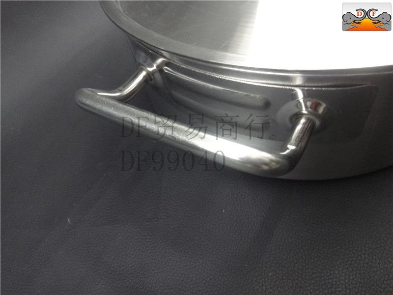 DF TRADING HOUSE DF99040 03 double-bottom double-flavored hot pot basin 316 non-induction steel pancake griddle Disposable hot pot stove Cookware