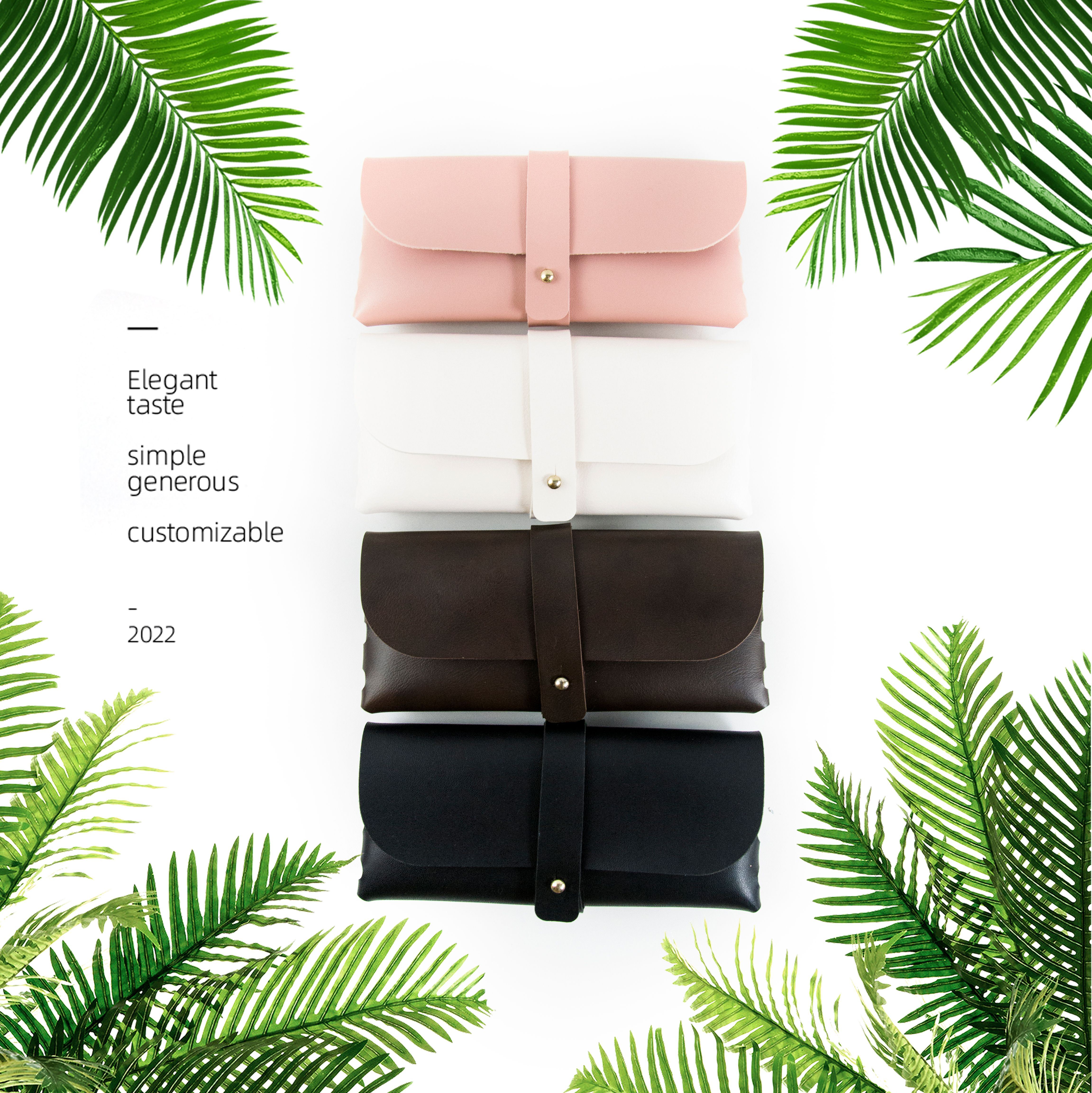 Leather sunglasses box glasses storage soft bag thick thumbnail