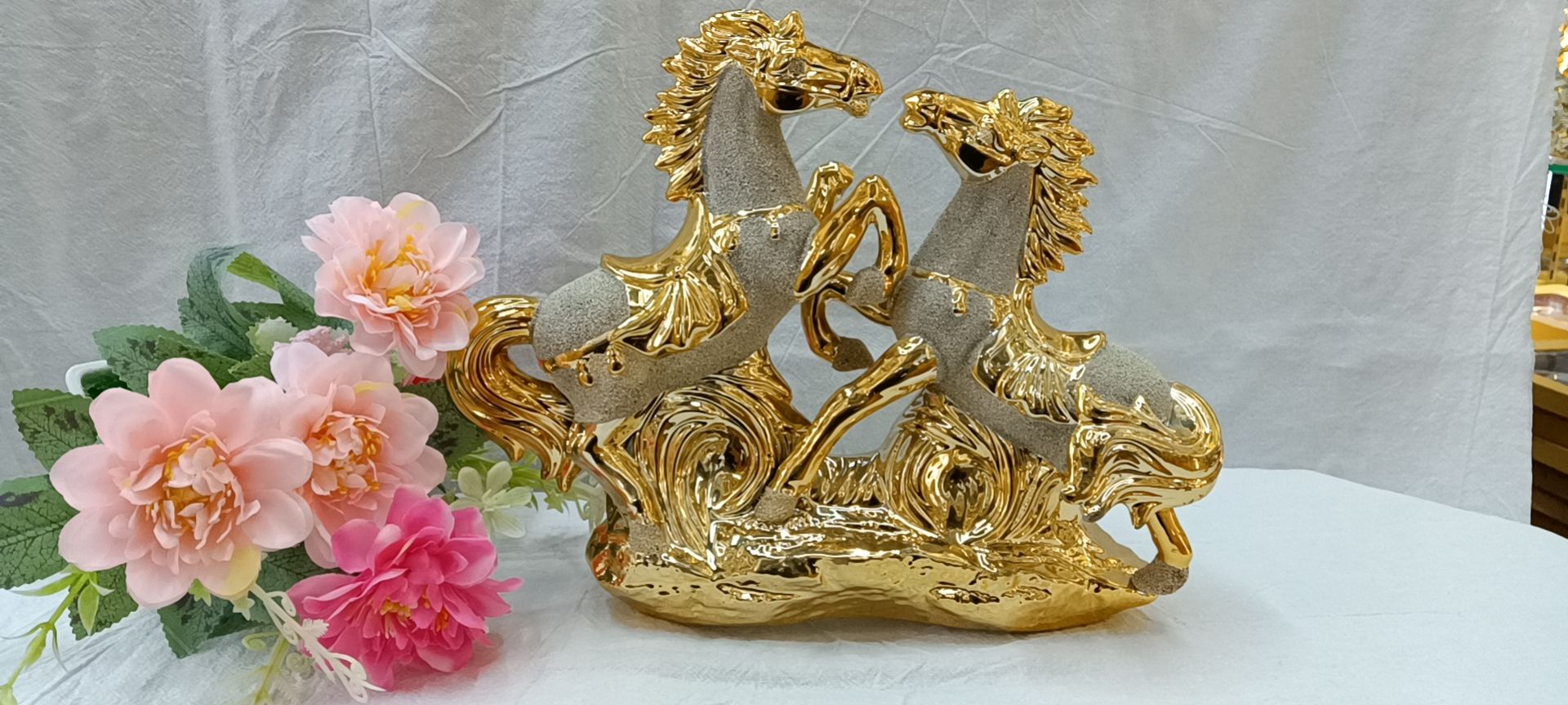 Baoxian Craft Ceramic Craft Ornaments and Handicrafts Factory Direct Sales Horse
