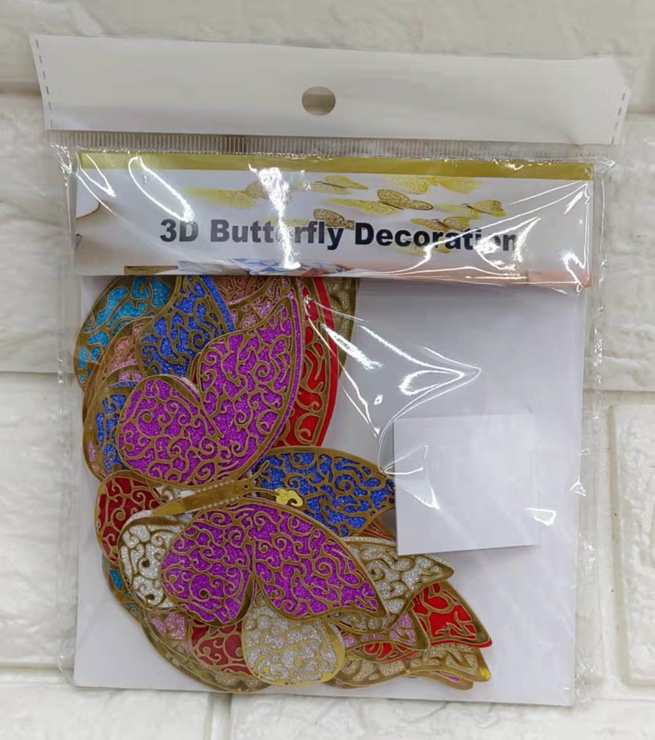 SP Colorful Three-dimensional Butterfly Decorative Stickers Specification image
