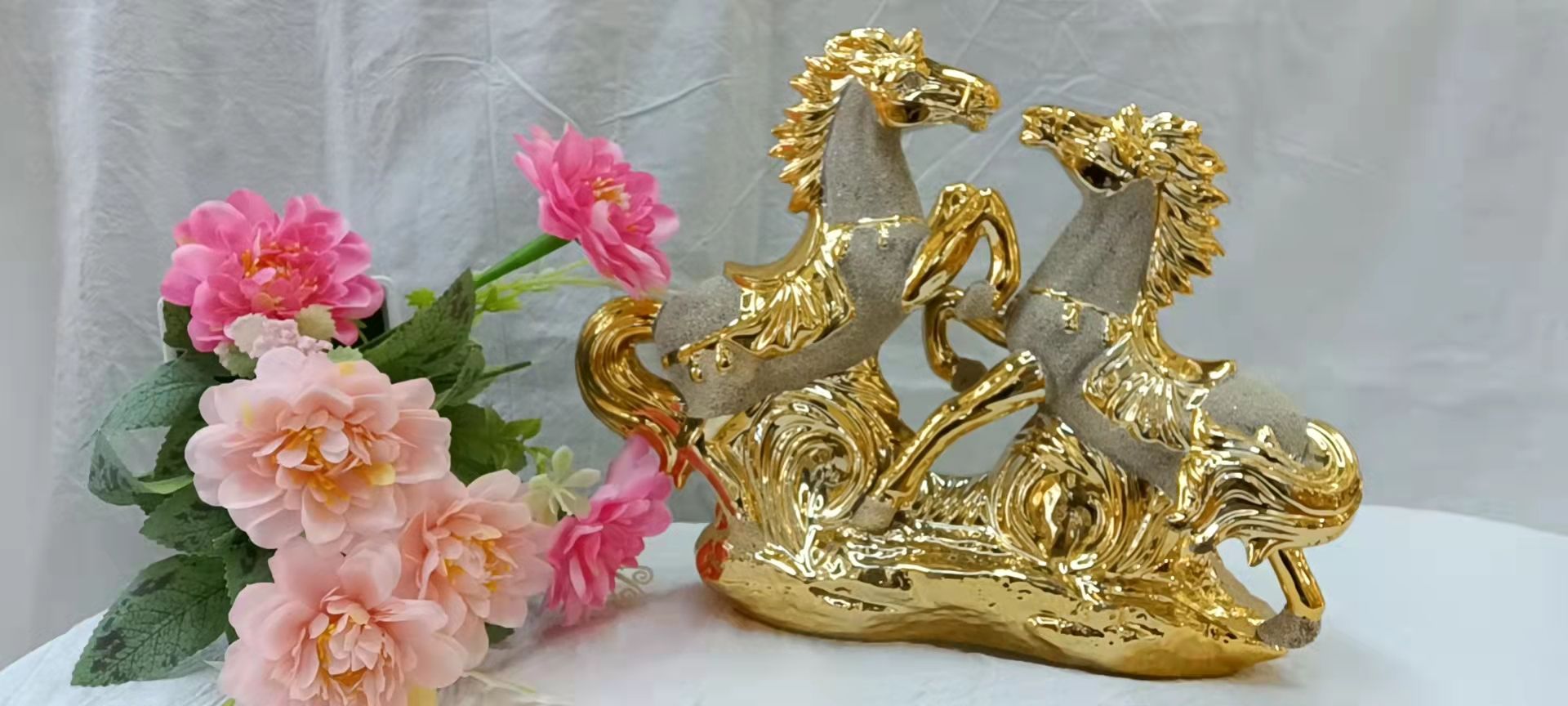 Baoxian Craft Ceramic Craft Ornaments and Handicrafts Factory Direct Sales Horse details Picture