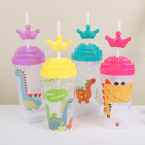 Cartoon dinosaur pattern transparent PP home daily drink dri