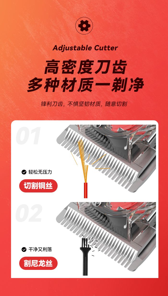 跨境厂家直供科美理发器KM-1761透明机身刀头可调USB快充大功率发廊专业电推剪详情11