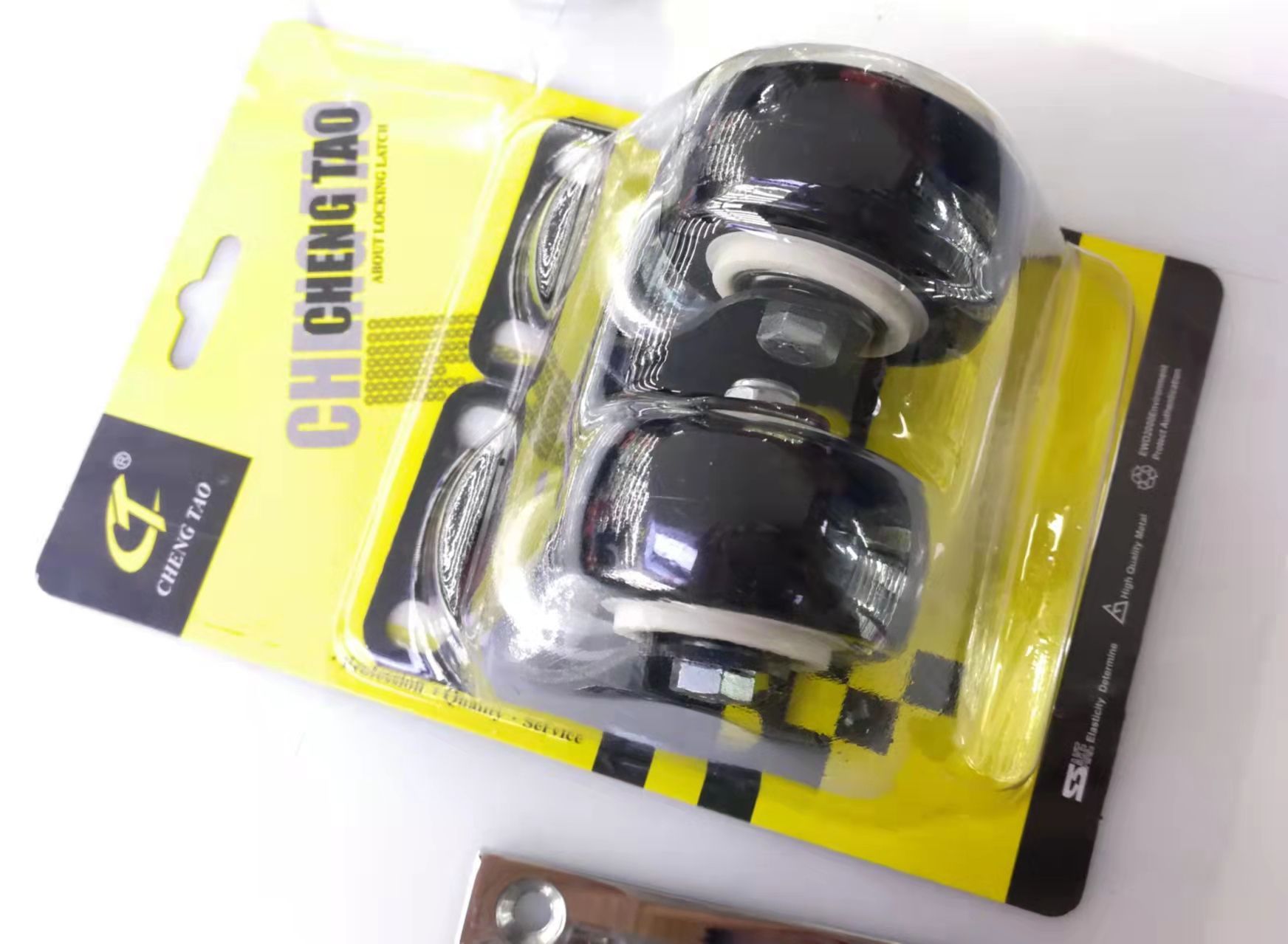 2寸黑色金钻平底活动插卡包装，2个/卡