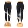 新款瑜伽裤设计感彩色线条胶印九分裤紧身高腰打底裤运动健身裤女图