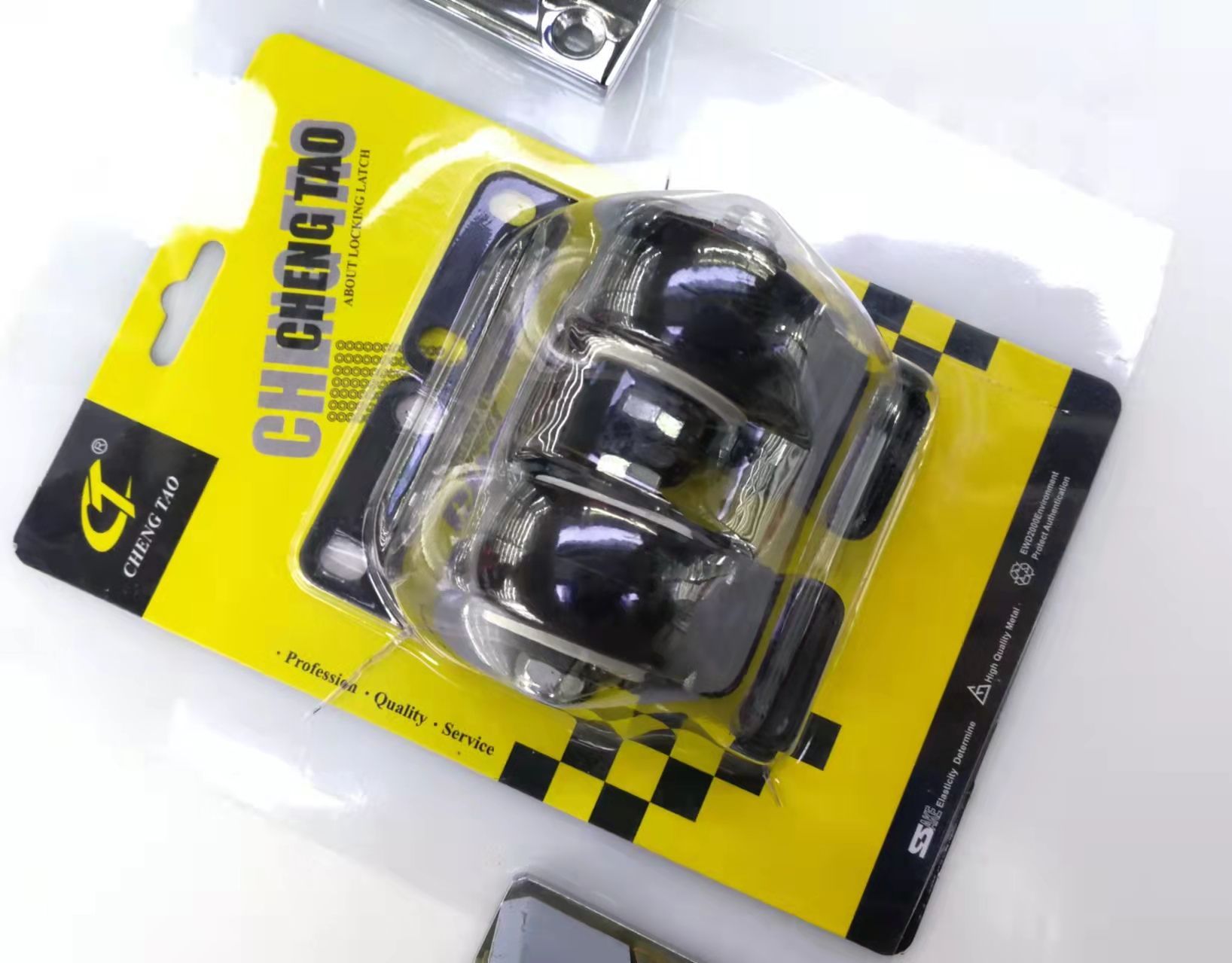 1.5寸黑色金钻固定插卡包装，2个/卡