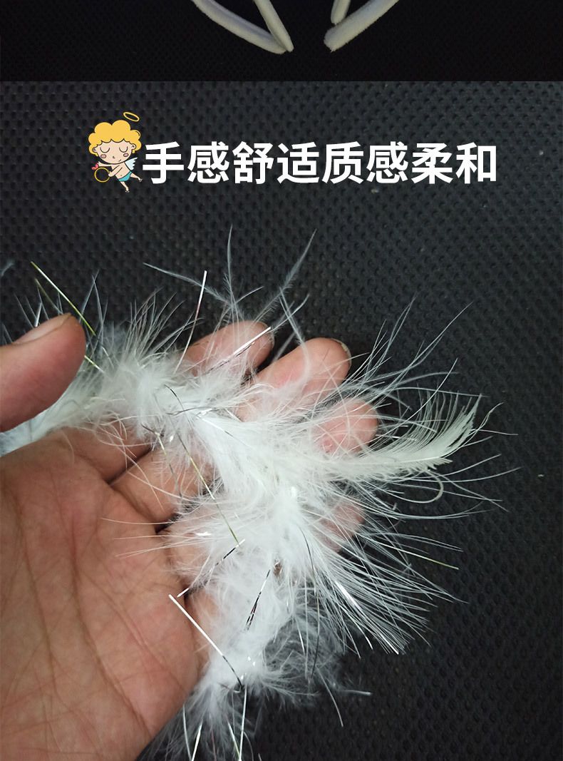 天使小翅膀头箍羽毛鹅毛发光网红头饰超仙义乌儿童小玩具厂家批发详情4