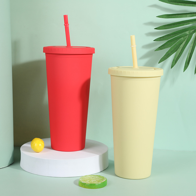 Creative Candy Color Home Daily Straw Cup Specification drawing