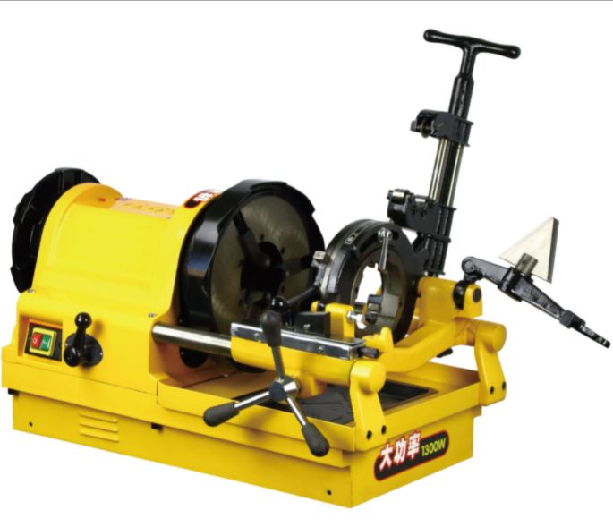 Electric threading machine, threading machine, thread cutting and pipe threading machine