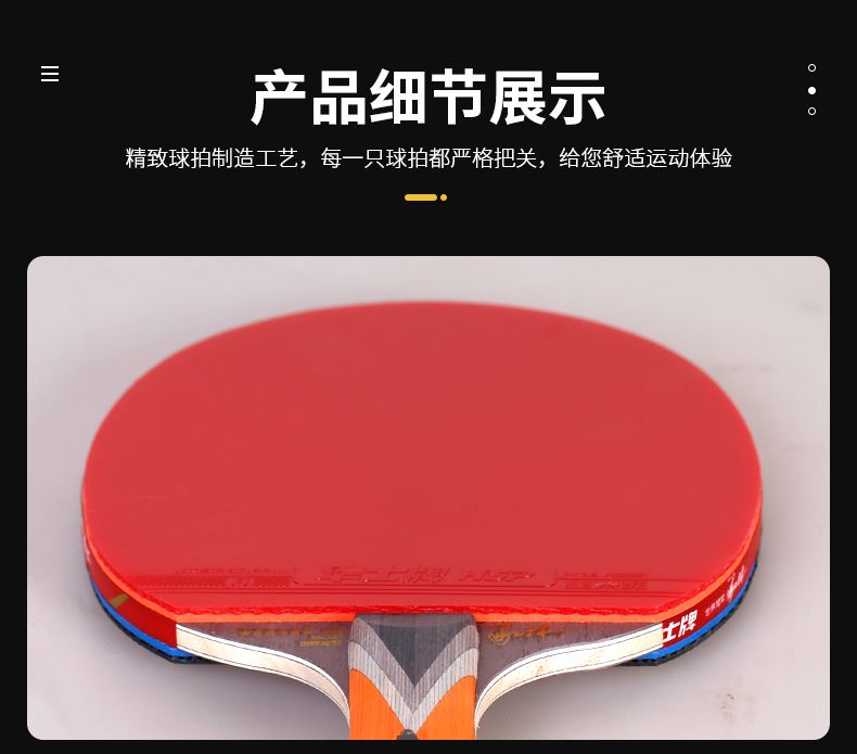 华士HP636六星碳乒乓球拍拍套直拍横拍胶皮成人专业比赛乒乓拍详情6
