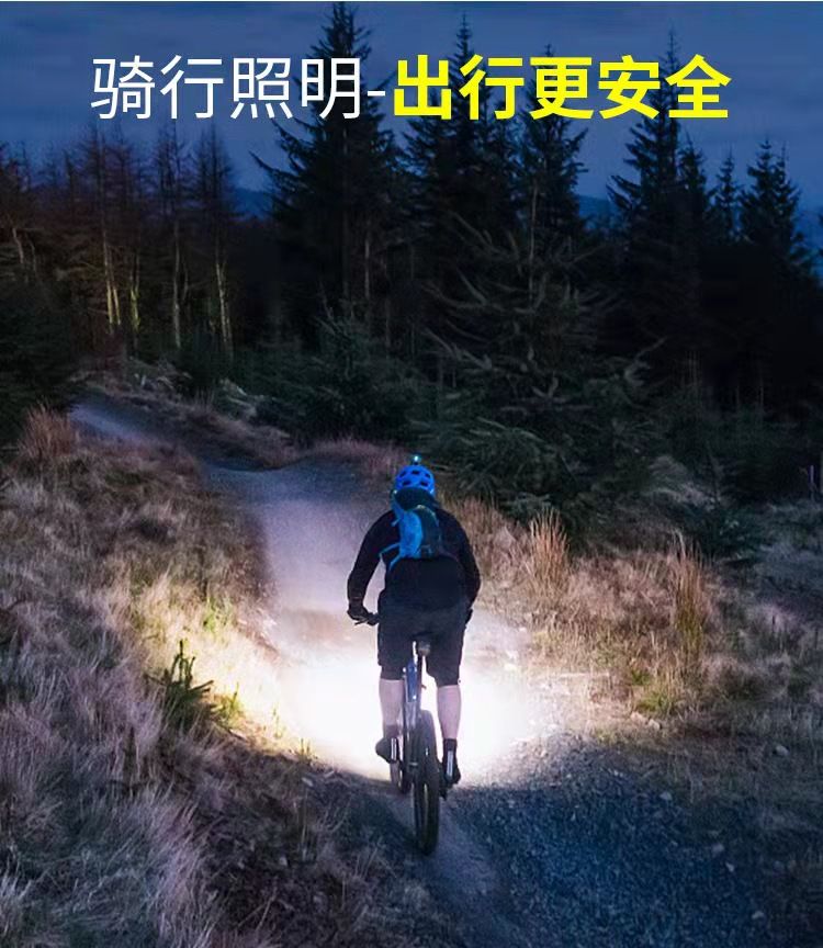 The new T-ypec charging dual-light source camping night running head-mounted 10w ultra-bright floodlight long-range sensing headlamp pic 2