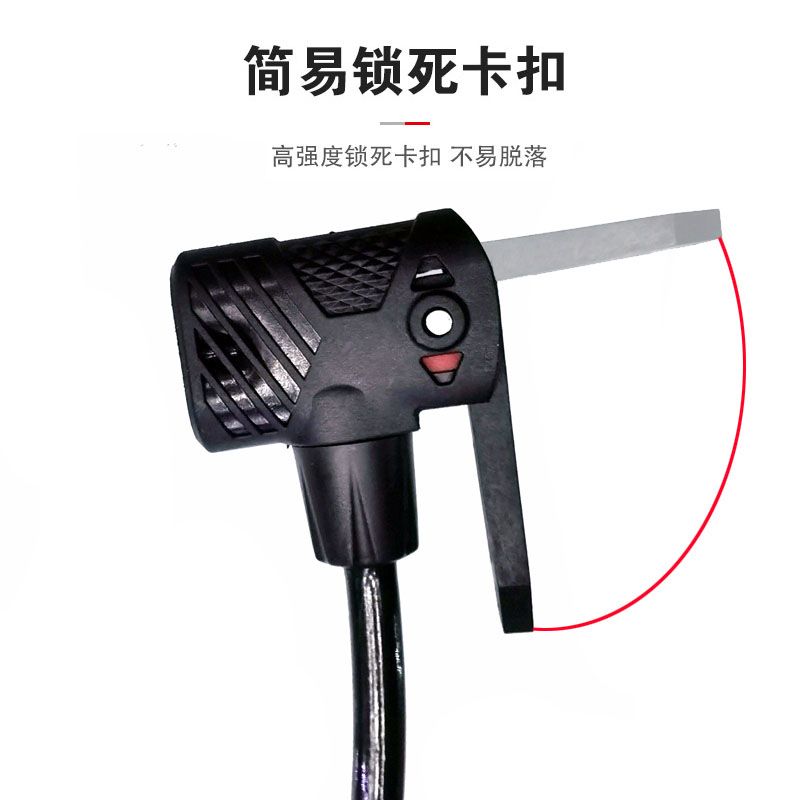 4519B脚踩高压自行车打气筒带气压表篮球足球单车打气泵脚踏充气筒详情11
