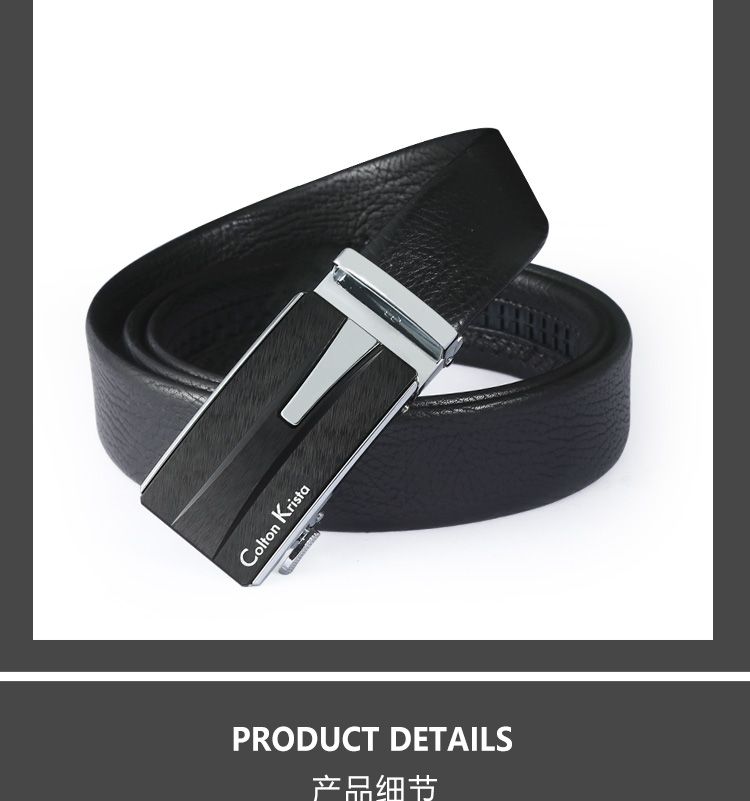Cinturón de cuero de los hombres scrub automatic button heads business alloy belt moda juvenil multiplo cinturón fabricante al por mayor pic 12
