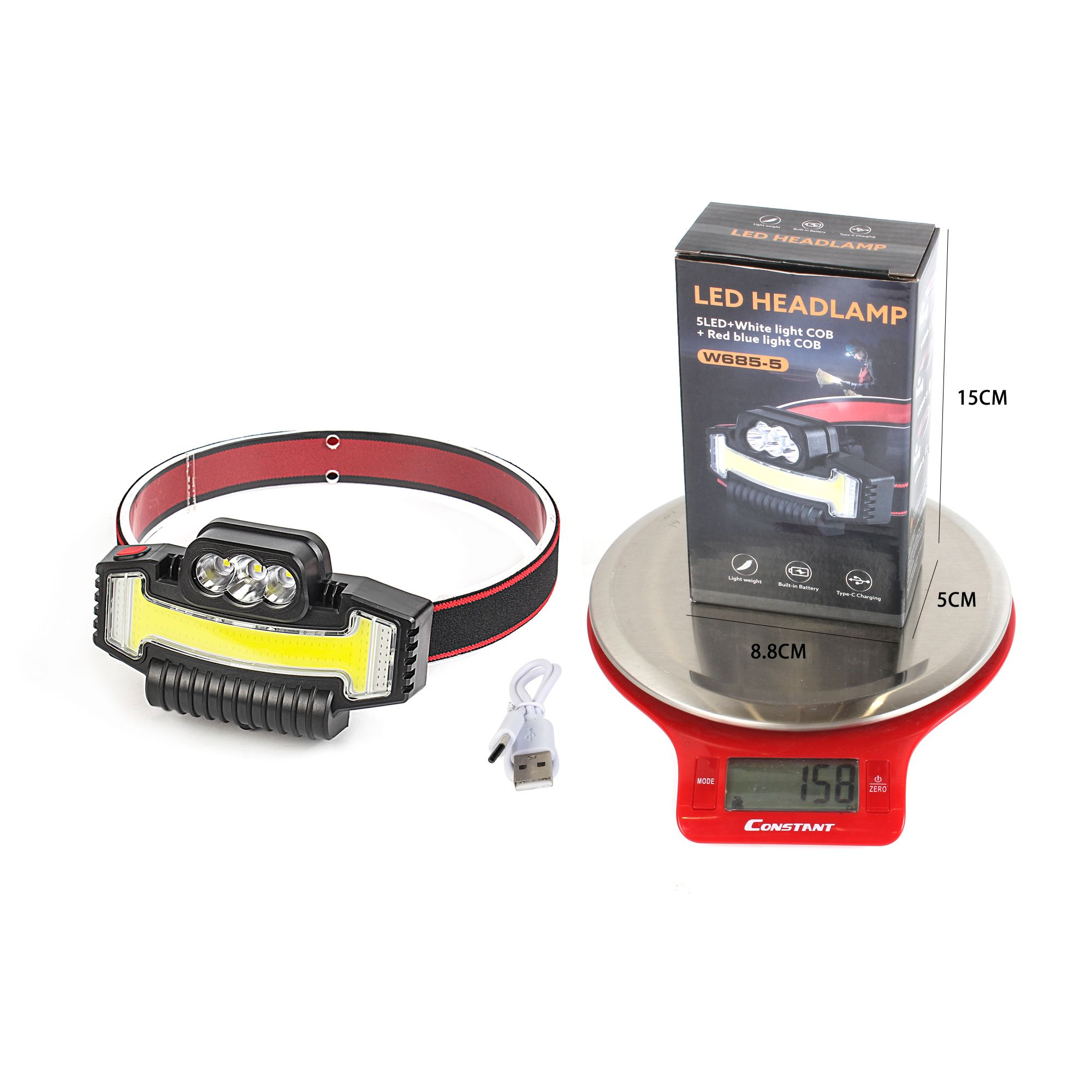 New multi-functional headlamp LED outdoor camping fishing lamp, cycling lamp, head-mounted flashlight Specification image