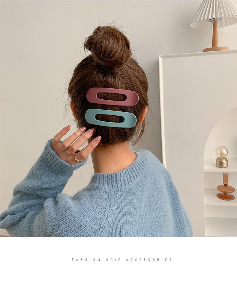 网红发夹大号一字夹边夹头发后脑勺少女夹子顶夹刘海夹头饰女发卡详情10