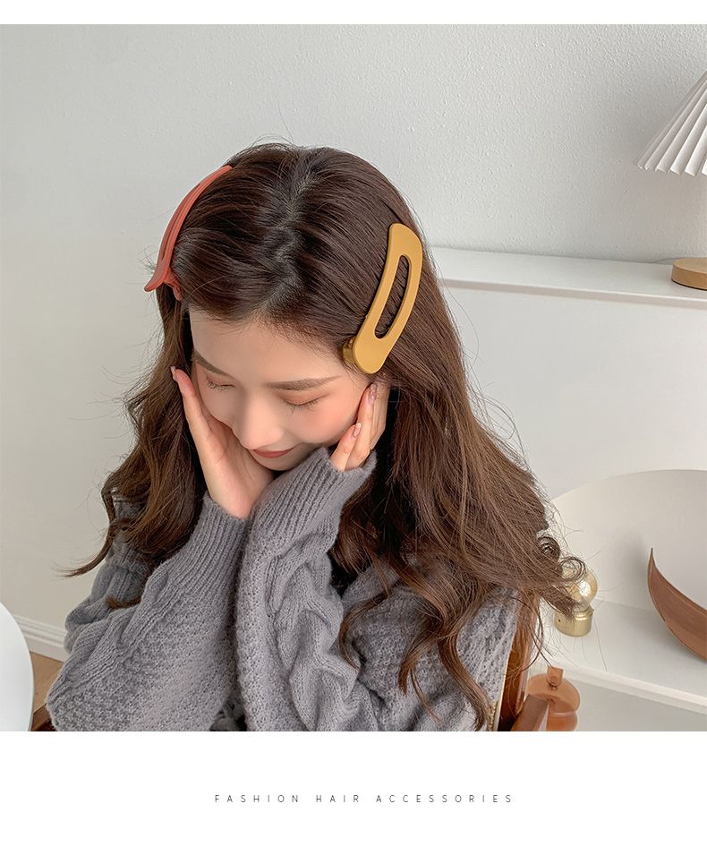 网红发夹大号一字夹边夹头发后脑勺少女夹子顶夹刘海夹头饰女发卡详情6