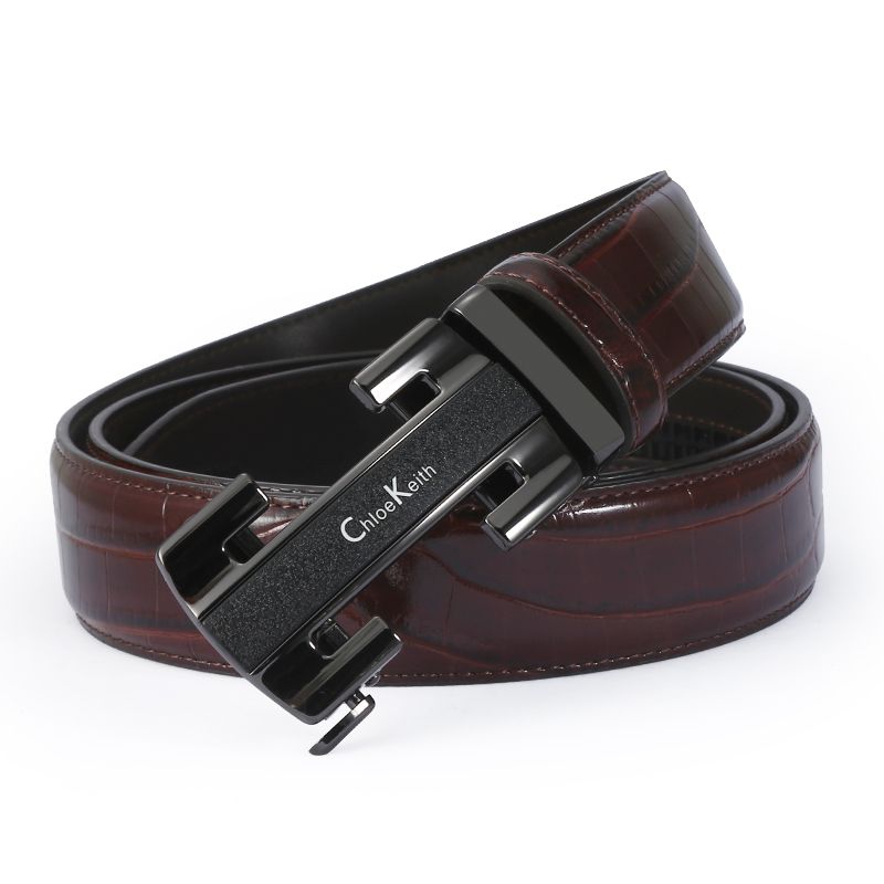 Wholesale of best-selling counter belts, men's genuine leather business crocodile pattern automatic buckle cowhide belts, gifts, casual belts Application Scenario