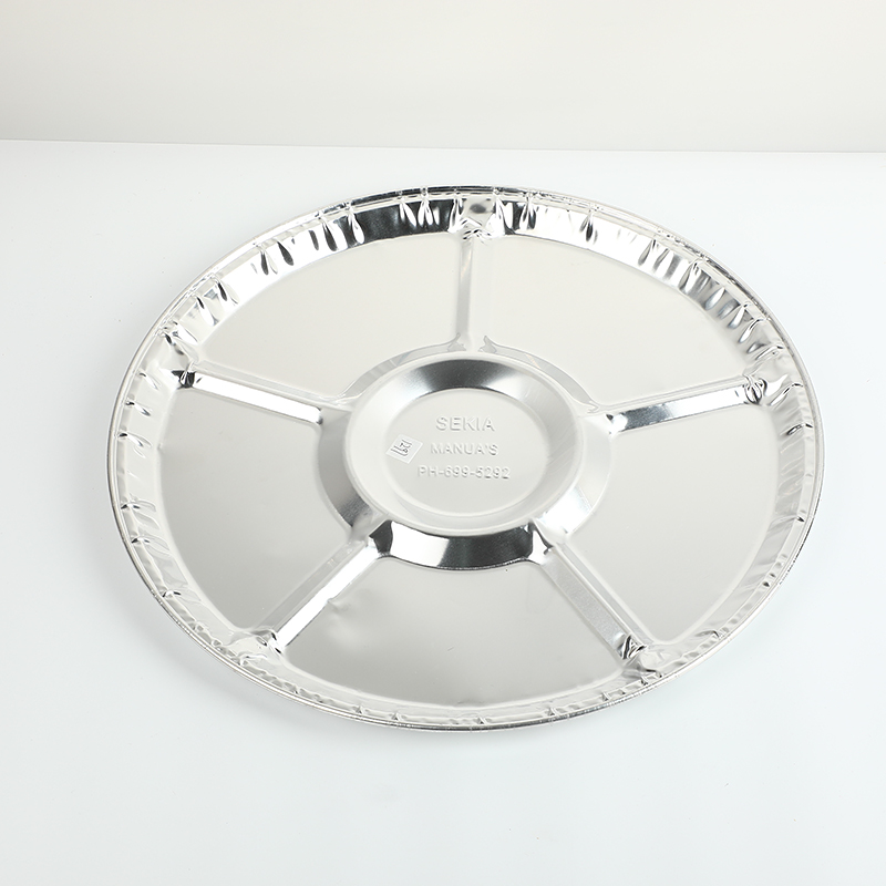 Hot selling round aluminum foil cake plate for household oven thumbnail