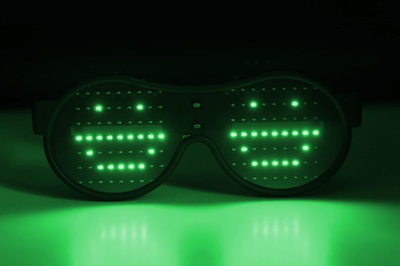 新奇特2021新款动态眼镜 led发光闪图眼镜助兴发光眼镜娱乐街舞详情8