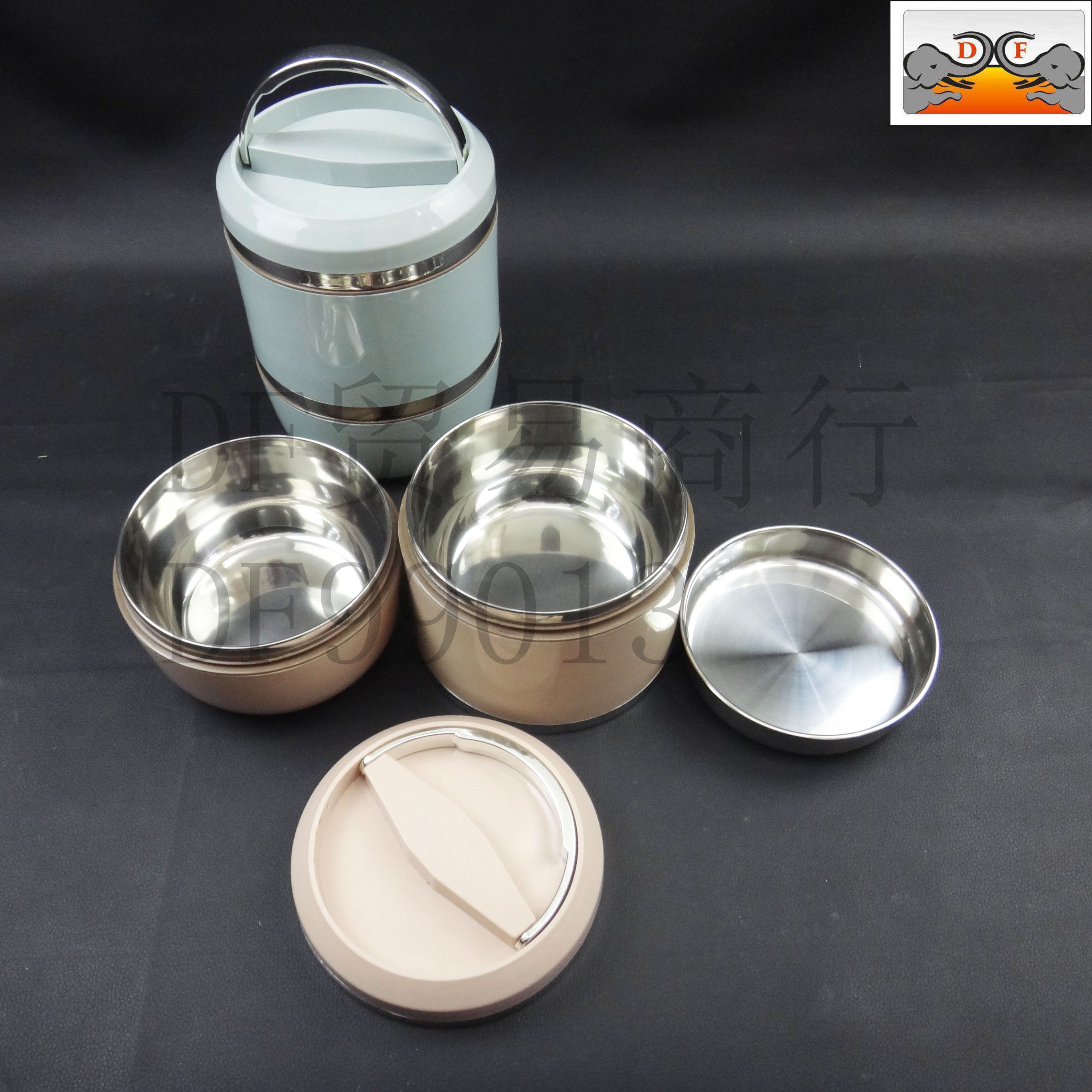 DF TRADING HOUSE Hot kettle-style insulated pot bento box, food fixture, old-fashioned enamel seasoning box, thickened version DF99013 Specification image