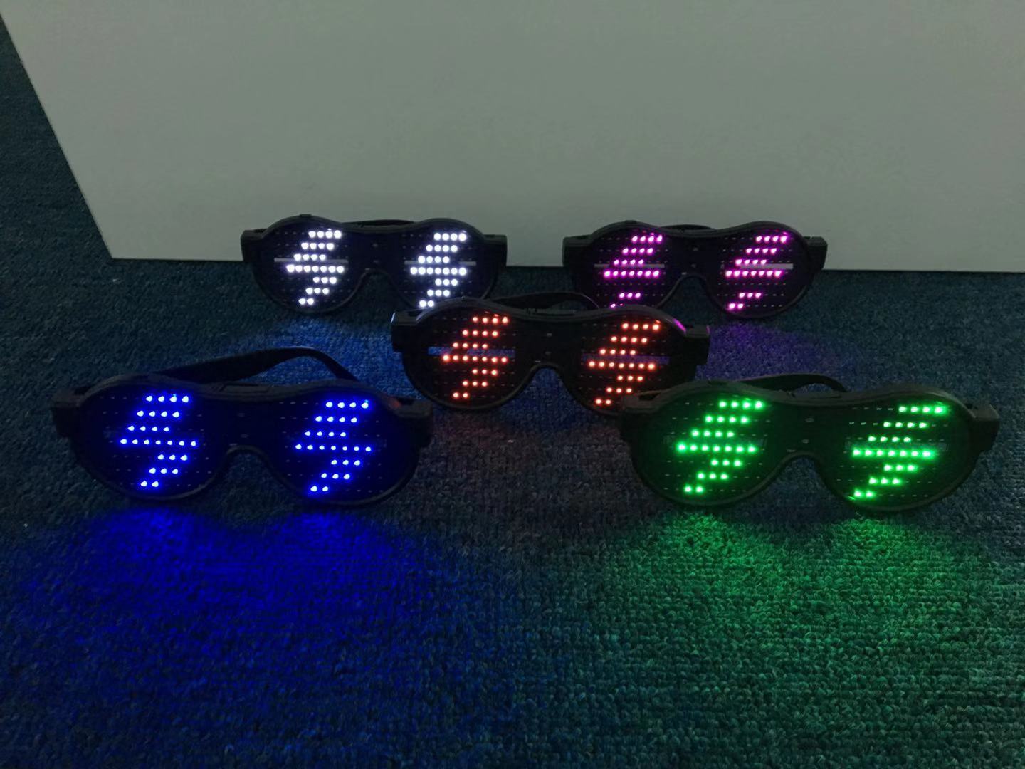 新奇特2021新款动态眼镜 led发光闪图眼镜助兴发光眼镜娱乐街舞详情14