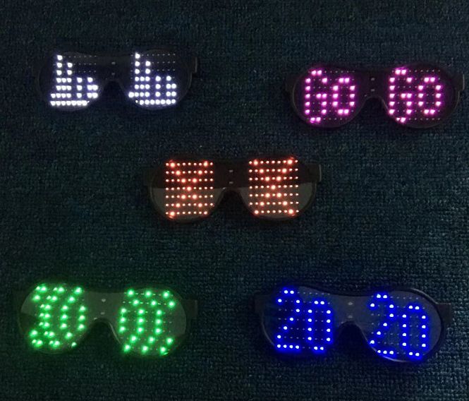 新奇特2021新款动态眼镜 led发光闪图眼镜助兴发光眼镜娱乐街舞详情12