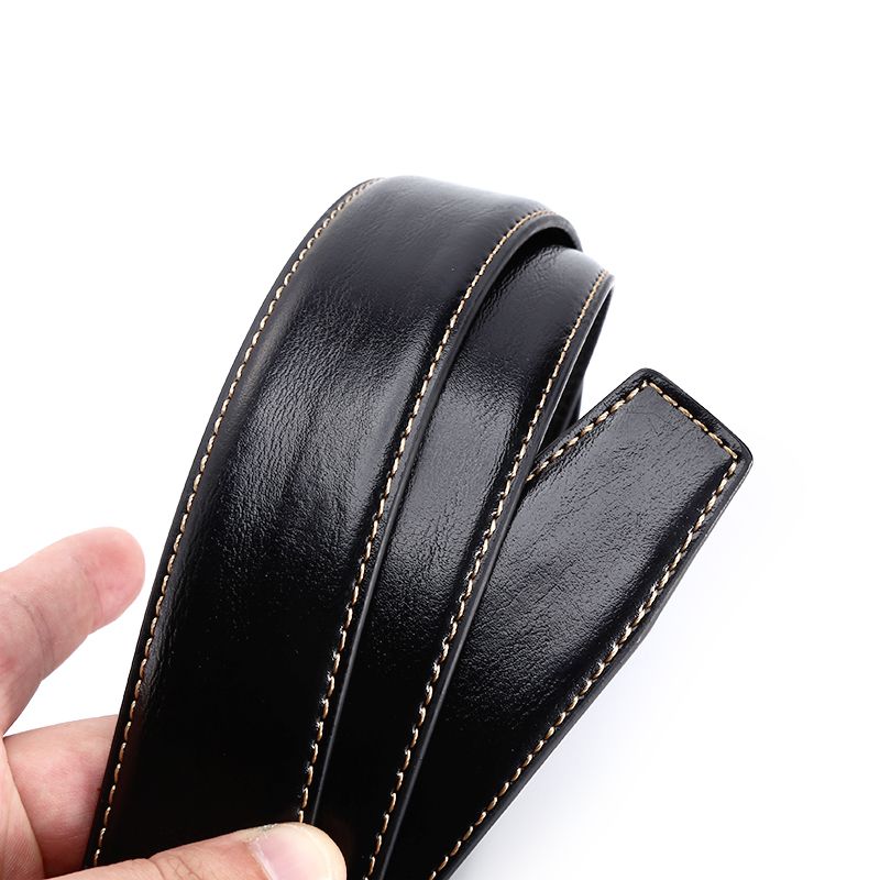 New top layer cowhide men's automatic buckle casual business letter belt manufacturer wholesale Item Picture