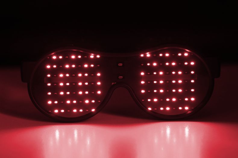 新奇特2021新款动态眼镜 led发光闪图眼镜助兴发光眼镜娱乐街舞详情10