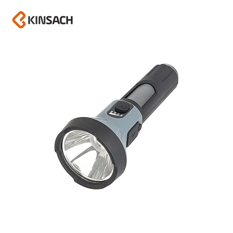 户外led便携家用USB充电手电筒cob侧灯多功能强光充电宝手电筒