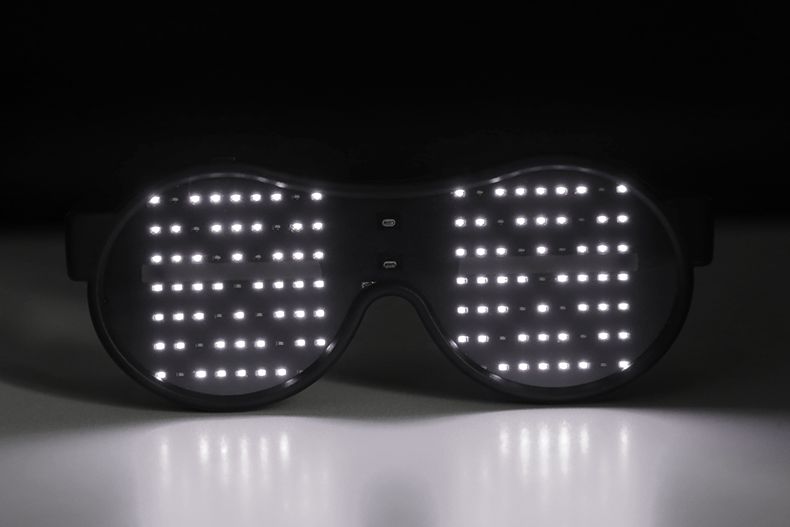 新奇特2021新款动态眼镜 led发光闪图眼镜助兴发光眼镜娱乐街舞详情9