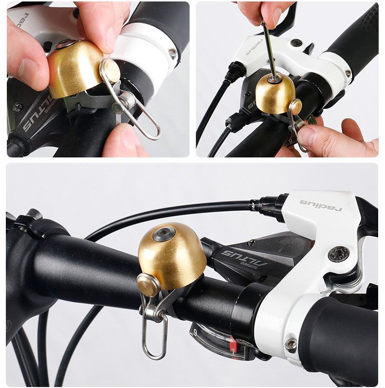 240503 bicycle copper bell, retro copper bell, steel buckle, mountain bike bell, horn, bike bell, cycling equipment accessories pic 13