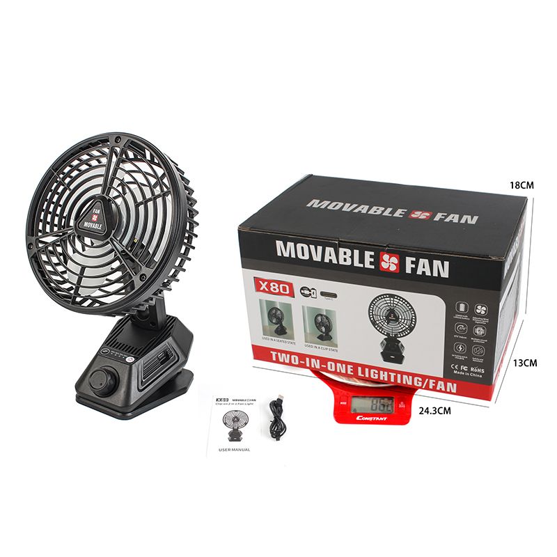 Mini oscillating electric fan, TYPE-C rechargeable, bedside clip portable baby stroller, specially designed for babies Specification image