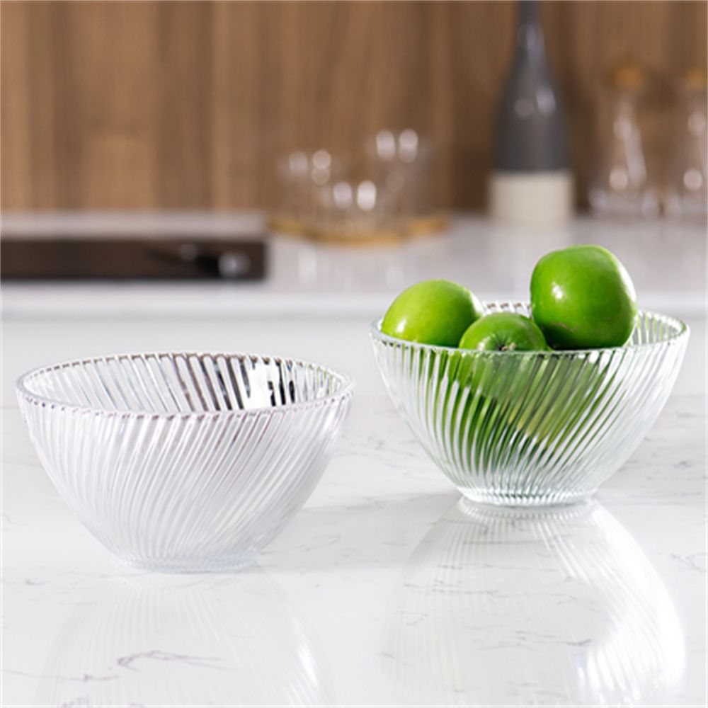 Two-piece set of Erha Crystal Transparent Household Happy Bowl