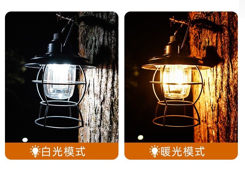 New retro led rechargeable portable horse light, multi-functional emergency light, power bank, outdoor camping tent light pic 7