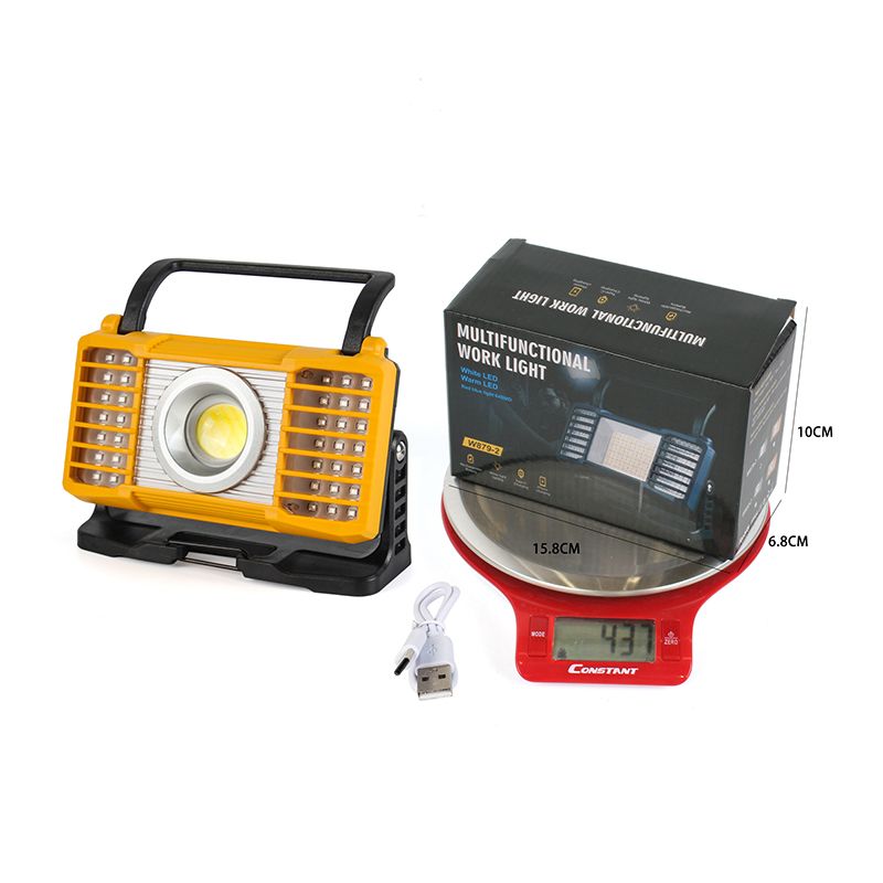 New product TYPE-C charging work light COB outdoor travel maintenance work light Specification image