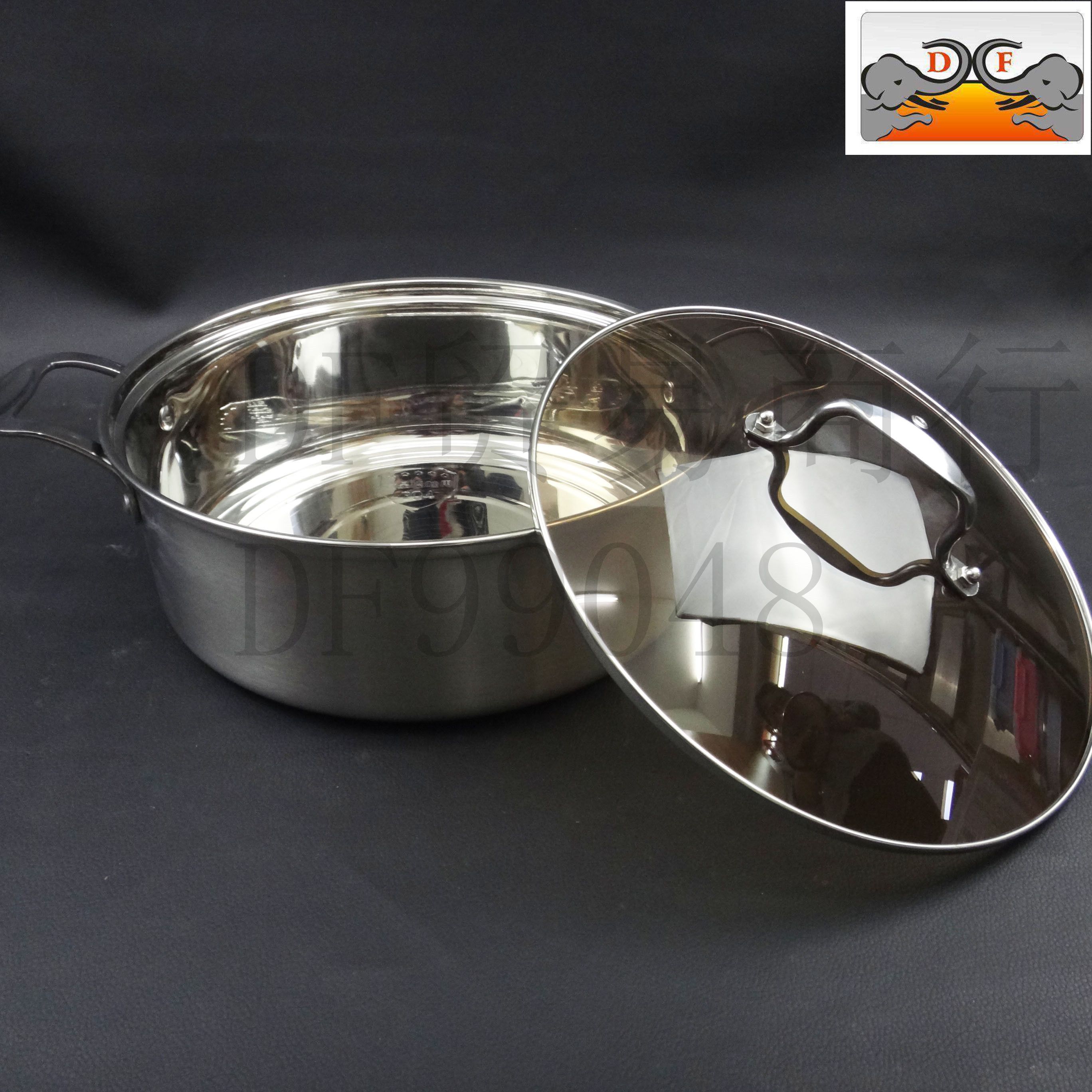 DF TRADING HOUSE 316 Stainless steel hot pot Basin Disposable hot Pot stove Double Pot Household Cookware DF99048