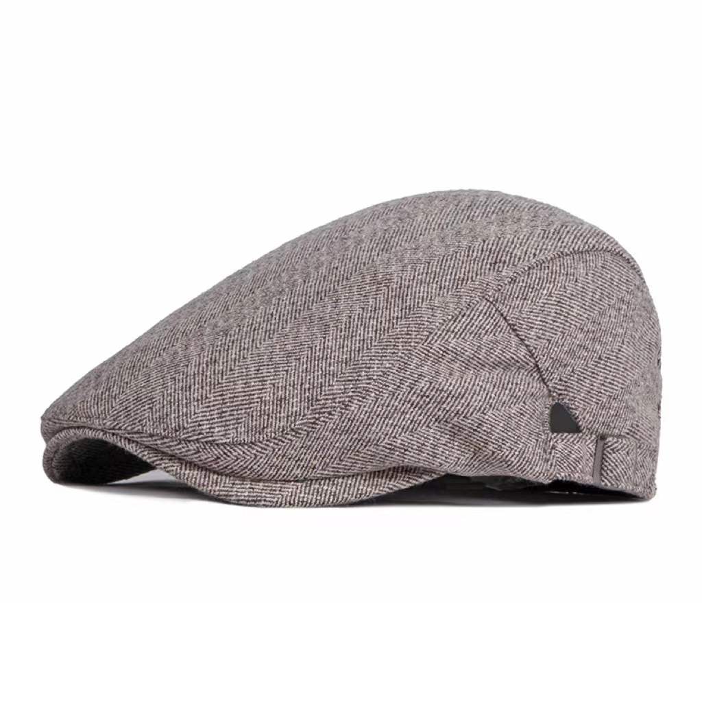 Warm hat men autumn winter wool beret British retro forward hat leisure business middle-aged and elderly cap thumbnail