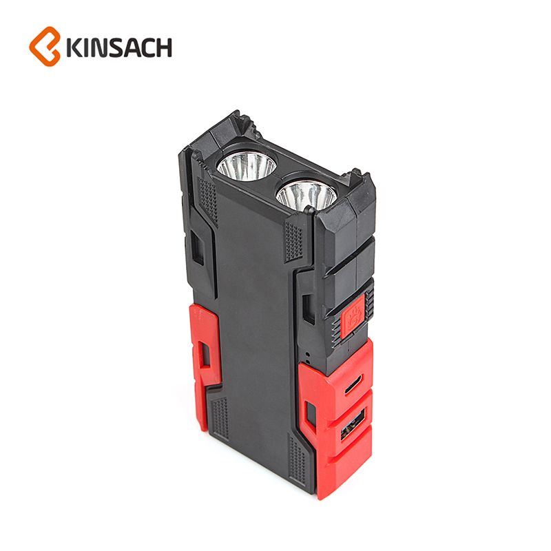 跨境便携式手电筒电源充电宝双核爆亮应急照明露营神器手提探照灯