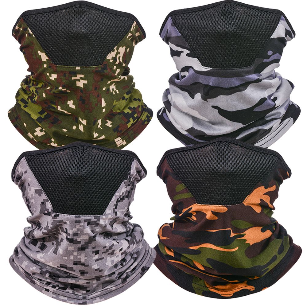 220118A Bike mask Windproof head cover Riding mask Mountain fishing Sun camouflage mask Summer thin