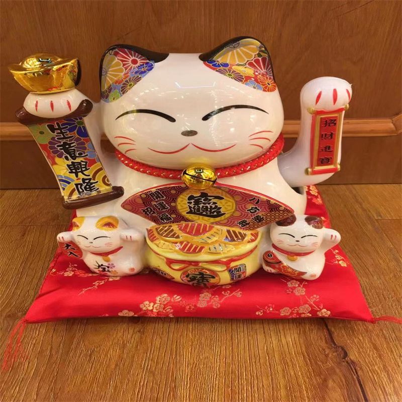 南泰财源滚滚中号摇手猫开业送礼家居客厅创意摆件