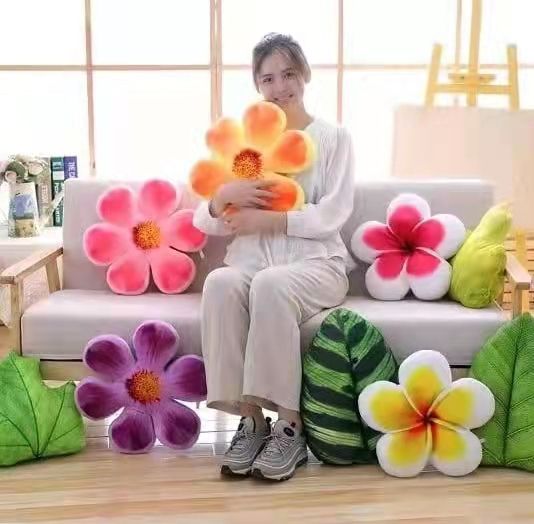 Plush toy doll creative simulation flower leaf throw pillow plant cushion birthday couple gift custom proofing thumbnail