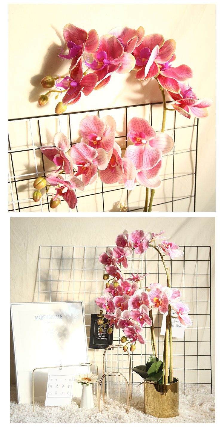 Phalaenopsis artificial flower plant bonsai, wedding decoration, INS style artificial plant wall, rose wall pic 4