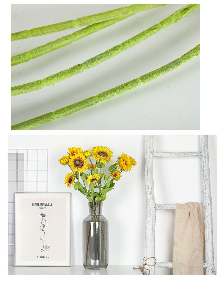 Sunflower artificial flower plant bonsai wedding decoration INS style artificial plant wall rose MW68111 pic 9