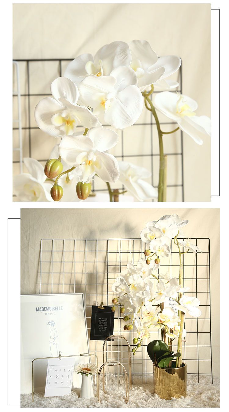 Phalaenopsis artificial flower plant bonsai, wedding decoration, INS style artificial plant wall, rose wall pic 11