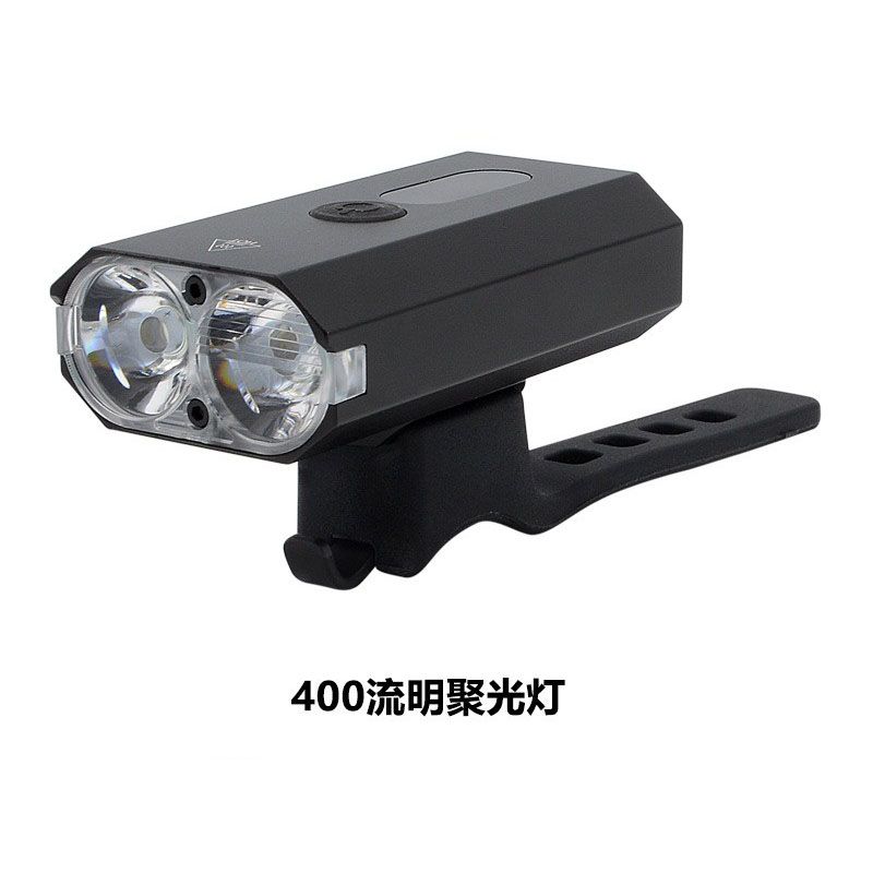铝合金双头前灯/usb充电自行车灯细节图
